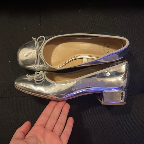 A New Day Silver Women's Ballet Flats - Picture 3 of 7